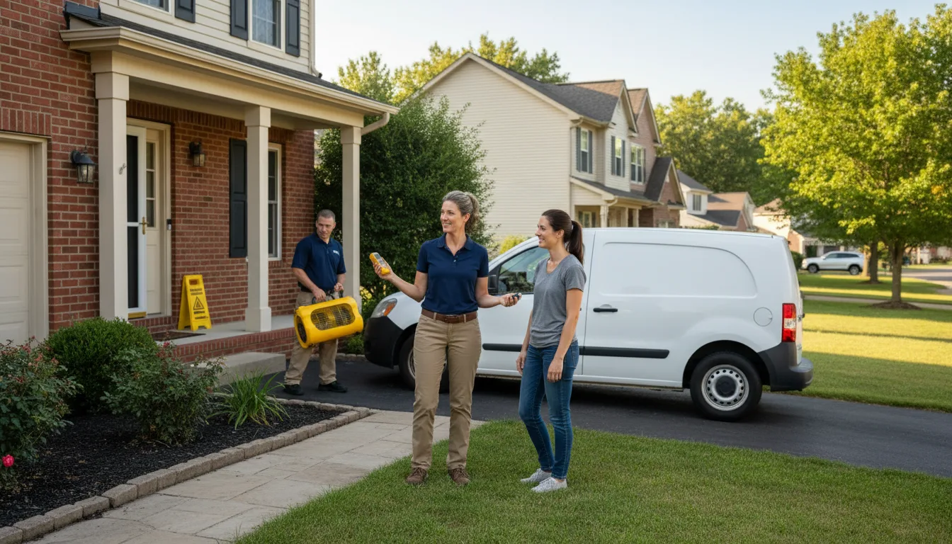 Residential water damage restoration in Yorkville, IL